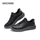 Skechers leather shoes men's slip-on soft-soled casual leather shoes 2025 autumn new arch support flash-on shoes 205492