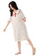 Shuo Gu Jin (SHUO GU JIN) official modal nightgown for women with breast pads for summer cool and thin long styles for wearing outside comfortably loose five-quarter sleeves XX-12004D M