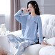 Pang Donglai Supermercado DL [En venta] Pajamas para mujeres en primavera Invierno de algodón puro Pantalones de manga larga Ropa para el hogar 2025 Nuevo estilo Off XB9934 Women's Style 195 4xl Código [175-200Jin [Jin equivale a 0.5 kg]]]