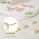 AJIDOU Ajidou's popular imitation pearl earrings 925 silver needles exquisite and versatile round large pearls birthday off-white 12mm
