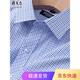 CEO Yageol plaid short-sleeved shirt middle-aged summer business men's clothing, iron-free and anti-wrinkle workplace soft and skin-friendly shirt DX6629 38 [100-120Jin[Jin equals 0.5 kg]]