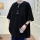 Dingluyu loose men's short-sleeved heavy T-shirt for men's summer Hong Kong style top cool and breathable teenager five-point half-sleeved men's t 3899 gray M (about 120-140 Jin [Jin equals 0.5 kg] can be worn)