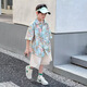 Ttpmer Boy Summer Camisa de manga corta Camisa floral delgada Boy Casual Summer Top 6626 Fotografías Camisa de color [Top] 130