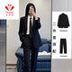 FANAOGE black suit suit for women spring and autumn new style college defense interview professional suit student union formal workwear tie + suit + white shirt + pants four-piece suit L recommended 110-120 Jin Jin equals 0.5 kg Urgent items will be sent on the same day - contact customer service for SF Express