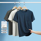 
GY Yageol [7A] Middle-aged men's round neck short-sleeved T-shirt for men's summer dad wear cool breathable top 688 meters gray M Recommended 80-110Jin [Jin equals 0.5 kg]