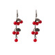 Shijun (Shijun) Ancient Style Series Red Series perlées Xiangyun Nouvelles boucles d'oreilles chinoises National Dripping Cheongsam Hanfu Accessoires Imitation Mentiles d'oreilles Pearl Fashion E3882-2