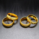 KZD Old Phoenix 999 gold-plated ring for men and women, light luxury niche design, adjustable gold-plated wedding finger, car flower diamond pattern ring 5 mm wide