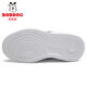 Babudou (BOBDOG) genuine leather children's shoes for boys and girls spring and autumn shoes for sports shoes for students white board shoes for children's white shoes black and white single shoes 6626 full genuine leather 27 shoes inside length 16.8cm