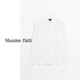 Massimo Dutti discount upgrade 2026 men's casual style simple and versatile standard version linen shirt men's long sleeve 00131726 white M (CN 180/96A) size is too large