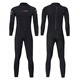 3/5mm one-piece wetsuit 1.5 warm swimsuit long-sleeved sun protection surfing paddleboard motorboat cold-proof snorkeling wetsuit 1.5mm black front opening thickened elbows, shoulders, knees and hips, wear-resistant S