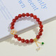 
Red agate bracelet wishful thinking pearl peace buckle retro style light luxury fashion transport bead bracelet jewelry C693 red agate fashion bracelet