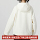 安德玛（Under Armour）纯色户外训练健身梭织连帽夹克女款米白色 米白色 XS
