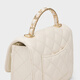 
CHARLES/KEITH25 autumn new product diamond chain handheld crossbody bag small square bag CK2-50701608 Cream milk white S