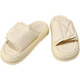 Four seasons new thick-soled slippers for women wearing outside with versatile and high-quality and fashionable temperament Fairy-style summer slip Velcro 9923 [White] Velcro 36 -37 [One size smaller]