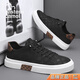Camel lienzo oriental zapatos para hombres primavera versátiles zapatos planos casuales pedales perezosos para trabajar zapatos de tela negros suaves con suela negra 40 (250 mm)