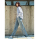 ELLE French pure cotton striped shirt for women 2025 autumn new design sense commuter casual windbreaker shirt striped L