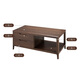 
Womu Solid wood tea table, solid wood tea table and chair combination, new Chinese-style multi-functional tea table, 0.8 meters tea table ([FS-701-03 new]