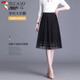 TUCANO; Woodpecker lace skirt for women with fashionable and versatile drooping A-line skirt to make you look slim and elastic waist 2025 summer new style black 693 thin thin S 80-90