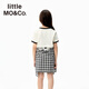 
little MO/Co. Cat and mouse co-branded series little moco children's clothing 25 autumn clothes children's antibacterial parent-child short-sleeved T-shirt off-white antibacterial 140 140/68