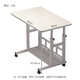 Computer desk lift small table movable bedside table simple student desk dormitory home study table BGZ737 beige three-layer 80*40