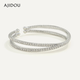 AJIDOU Ajidou bracelet, the same style in offline malls, simple sparkling zircon stacked open bracelet, light luxury and high-end feeling