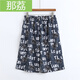 
Nali Men and Women Summer Young Men's Cotton Silk Shorts Thin Loose Large Size Daddy's Five-Cubic Pants Straight Pants Pajamas Home Light Gray Vertical Strips (D13781) 3XL (suitable for 110-145Jin [Jin equals 0.5 kg])