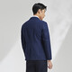 雅戈尔西服春秋季商务休闲时尚羊毛格纹西服外套 藏青 XL(180/100A)