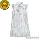 G.DUCKKIDS中国风女童旗袍裙夏季儿童改良汉服连衣裙大童薄款国风古筝演出服 浅蓝色 130