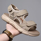 RankDavey Light Luxury High-Ald Brand Sandals for Men 2025 Summer New Fashion Trend Sports and Casual Beach Zapatos para hombres para hombres HHS9230 Verde 43 _Tallar de cuero Estandardo Tamaño