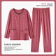 
Cat men pajamas for women in spring and autumn [pure cotton] middle-aged and elderly women with long sleeves, full cotton, can be worn outside with large size 25 years new home clothing