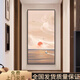 Chusheng Entrada simple de entrada simple Pintura decorativa Mar y cielo Sala de estar de un color pinturas colgantes al final del corredor Pintura de porcelana de cristal vertical VBM691 Aluminio Aleación Marco 90x180 Campo de oro personalizable EK CRISTAL CRISTAL CRISTAL