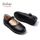 Balachi children's shoes girls single-lining leather shoes spring and autumn matte performance shoes girls stage performance shoes BL3313 black 38