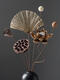 Wasabi Ornamentos de flores secados al aire Bouquet lotus pods ramas secas Arreglo flores de la sala de té natural decoración de la sala de estar decoración de flores falsas combinación de flores secas 5009 bolso de flores secas
