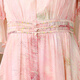 OLJ High-End-Marke Kleid für Frauen 2025 Sommer Neues Blumenchiffon High-End-Temperament schlanker Pendlerrock Rosa 2xl 125-135jin [Jin gleich 0,5 kg]