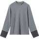 YEEHOO children's bottoming shirt boys' long-sleeved T-shirt sweater spring warm and breathable half turtleneck stretch anti-static children's clothing Breaking the boundary bottoming shirt - gray 110