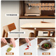 
Pashaman dining table cream style retro walnut color solid wood rock slab dining table chair square dining table small household apartment 1126Y matte pure white rock slab dining table 1.4 meters + 4 chairs 6195Y [Walnut color]