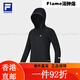 斐乐（FILA）FILA 官方女士针织连帽外套2025春新款基础简约网球 暗流黑-BK S160/80A 均码