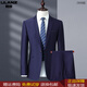 Lilang new suit autumn and winter men's business professional formal wear groom wedding dress two-piece suit 1577 gray M 170 (100-120Jin Jin equals 0.5 kg)