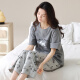 Catman (Miiow) Pajamas para mujeres Summer Algodón puro Pantalones de manga corta 2025 NUEVO Summer Grey Casual Home Clothing Conjunto YZ9713 Purple Love M 80-95Jin [Jin es igual a 0,5 kg]
