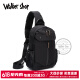 Walker Shop男士胸包单肩斜挎包新款轻便牛津布挎包休闲运动腰包骑行包潮背包 黑色