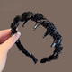 Parisian Sparkling Diamond Louis Princess of Paris Hairband Light Luxury Women's 2025 New Style Fluffy High Head Hairpin Face Wash Headband Upgraded Light Luxurious Beaded Same Style as the Main Picture