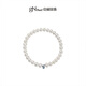 Jingrun Pearl Bracelet Yiqi 925 Silver Freshwater Pearl Bracelet Flat Round Highlight Pearl Bracelet as a Gift for Girlfriend 5.3-6.3mm 17cm