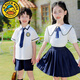 G.DUCKKIDS student school uniforms, primary school students summer college style boy suits, children kindergarten school uniforms, school uniforms, class uniforms, short sleeves 6630 white, summer men's suits 120