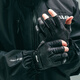 RVVR outdoor new anti-slip fishing gloves, wear-resistant and breathable three-finger lure gloves, three-finger exposed black M