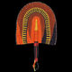 Roomology African Ghana tejido a mano Ventilador tejido de paja Color ventilador decorativo BGF-12119