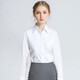 Weißes V-Ausschnitt-Hemd für Frauen 2025 Frühlings- und Herbst-New Professional Wear Interview Workwear Kurzärärmungs-Hemd No-Eisen-Top 6212 Weiß [V-Ausschnitt] Long Sleeve 5xl empfohlen [155-165jin [Jin gleich 0,5 kg]]]