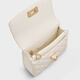 
CHARLES/KEITH25 autumn new product diamond chain handheld crossbody bag small square bag CK2-50701608 Cream milk white S