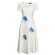 ROEYSHOUSE new Chinese embroidered dress for women 2025 summer elegant large hem skirt 12156 beige S