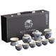 Yonghuan Ru Kiln Blau und weißes Tee-Set 2024 neuer Haushaltsteebrauer Licht Luxus Kung Fu Tee Tasse Cover Schüssel Geschenkbox 9272 Ru Kiln Teekanne + Schüssel --- Geschenkbox