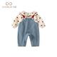 Fanli Girls Set Automne Clothes 2025 Nouveaux vêtements pour bébé à la mode Baby Sautpuise Denim Two-Piece Set Spring and Automne